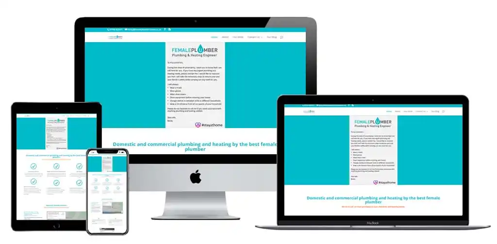 Female Plumber website responsiveness