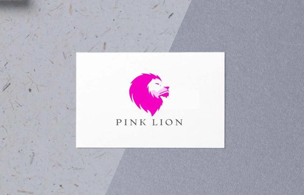 Pink Lion Logo Design