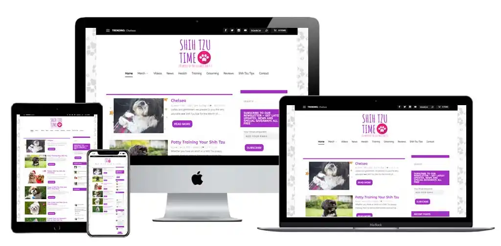 Shih Tzu Time Responsive website design