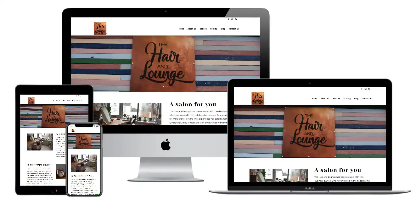 The Hair and Lounge website responsiveness