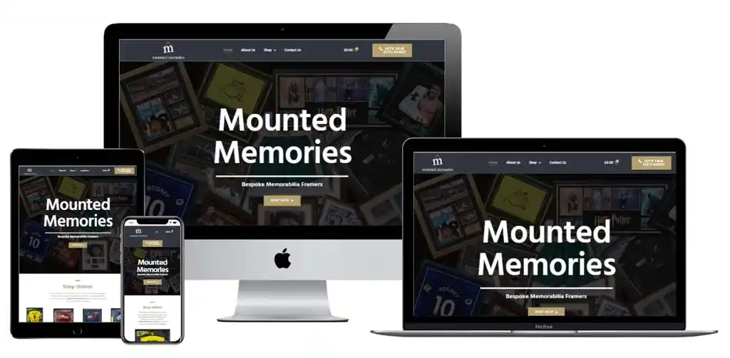 Mounted Memories Ecommerce website