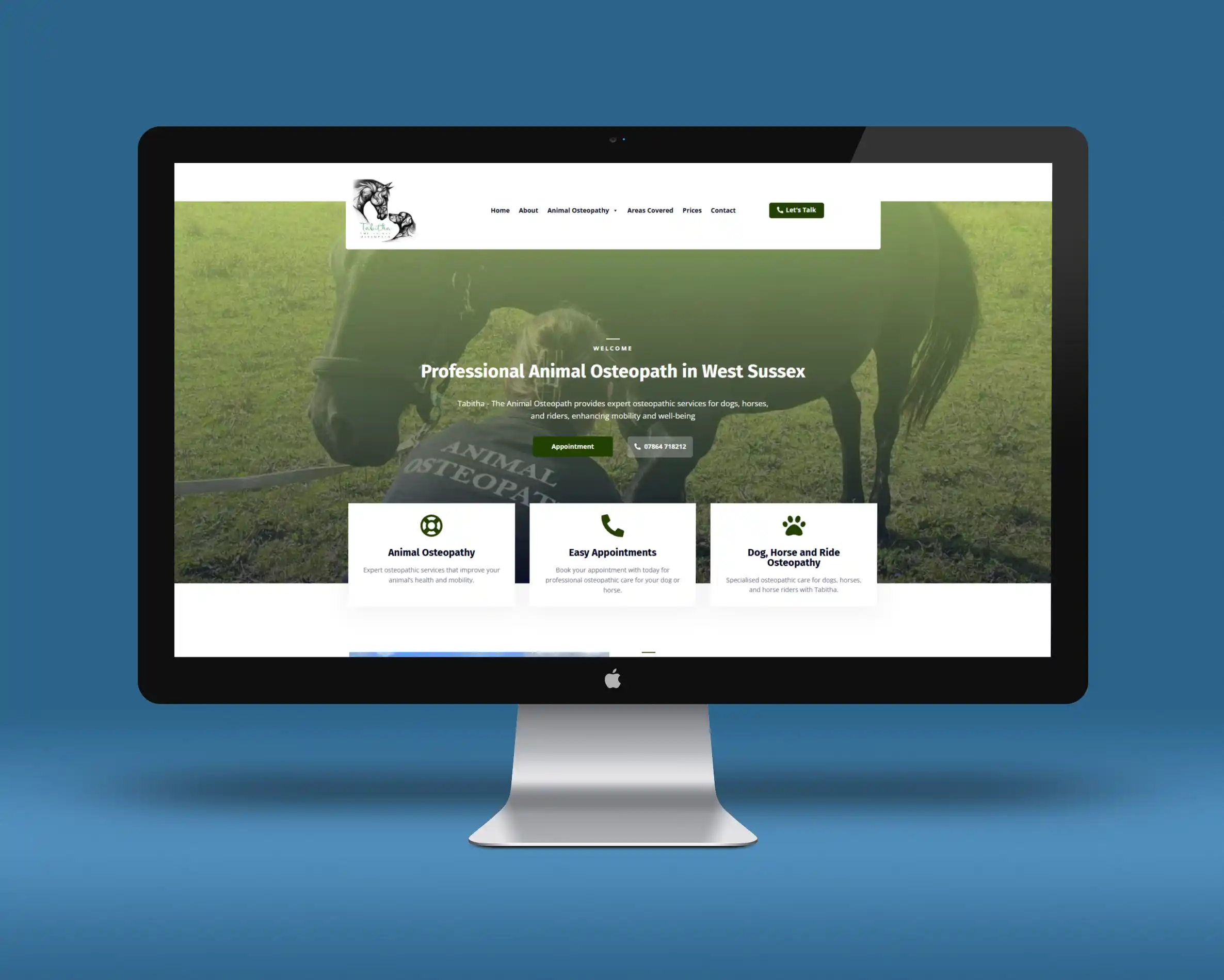The Animal Osteopath mockup