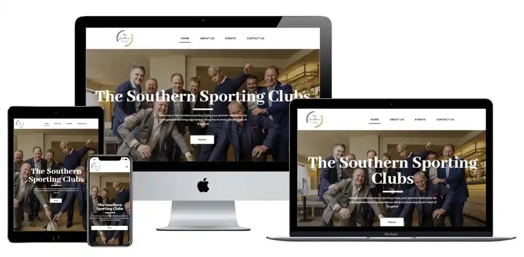 The southern sporting clubs responsive website design