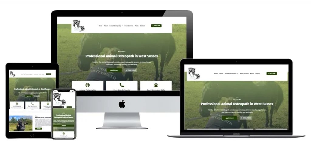 the animal osteopath responsive website