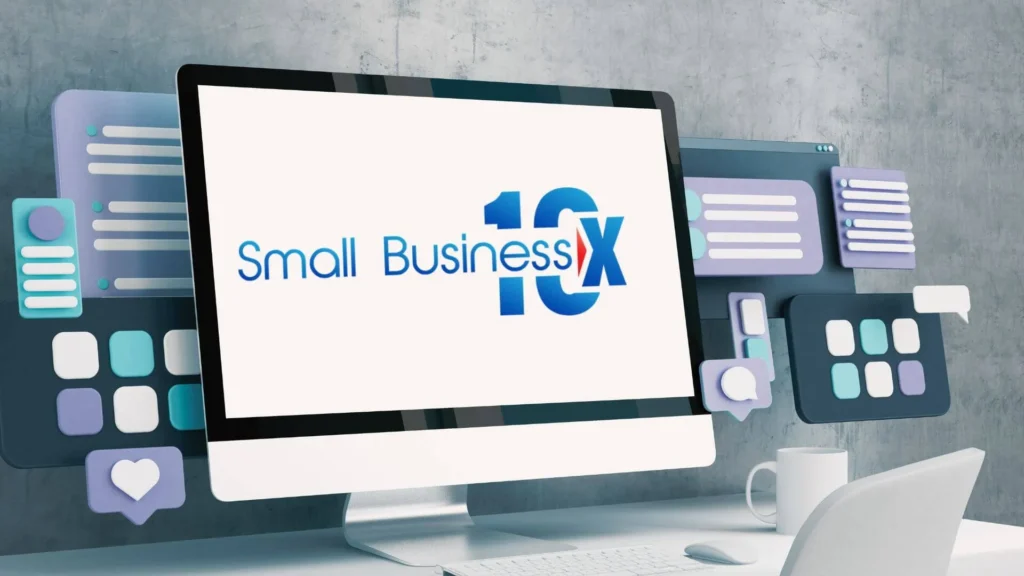Small Business on computer logo